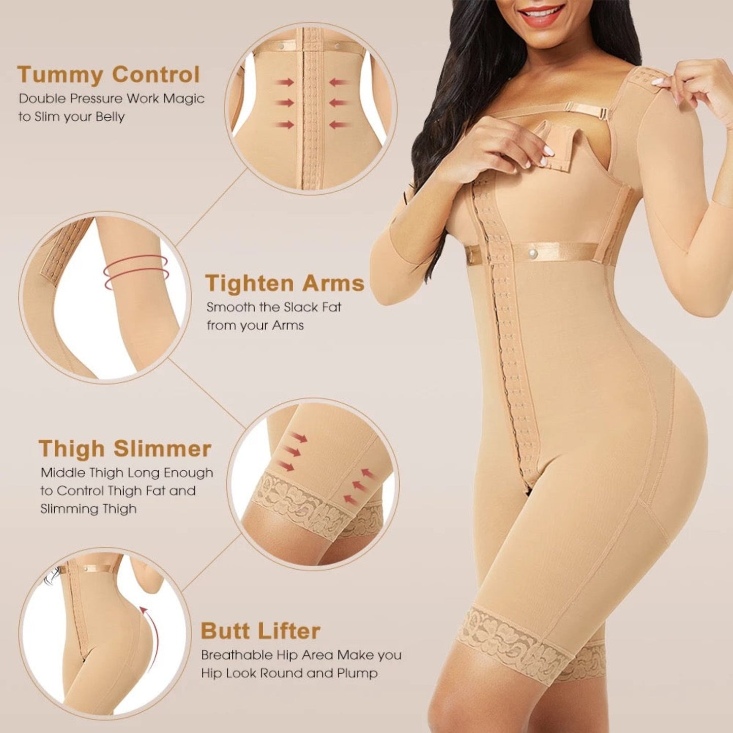 Bra- Elbow Sleeves & Full Back Support Stage 2 Faja